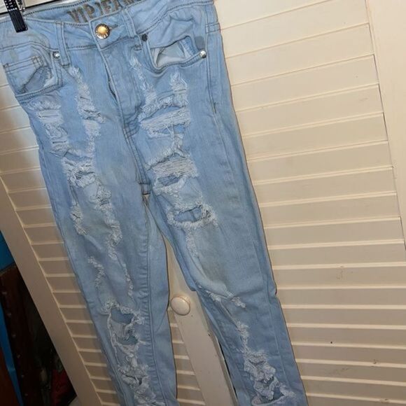 VIP Jeans Destroyed skinny jeans 3/4 - Picture 2 of 6